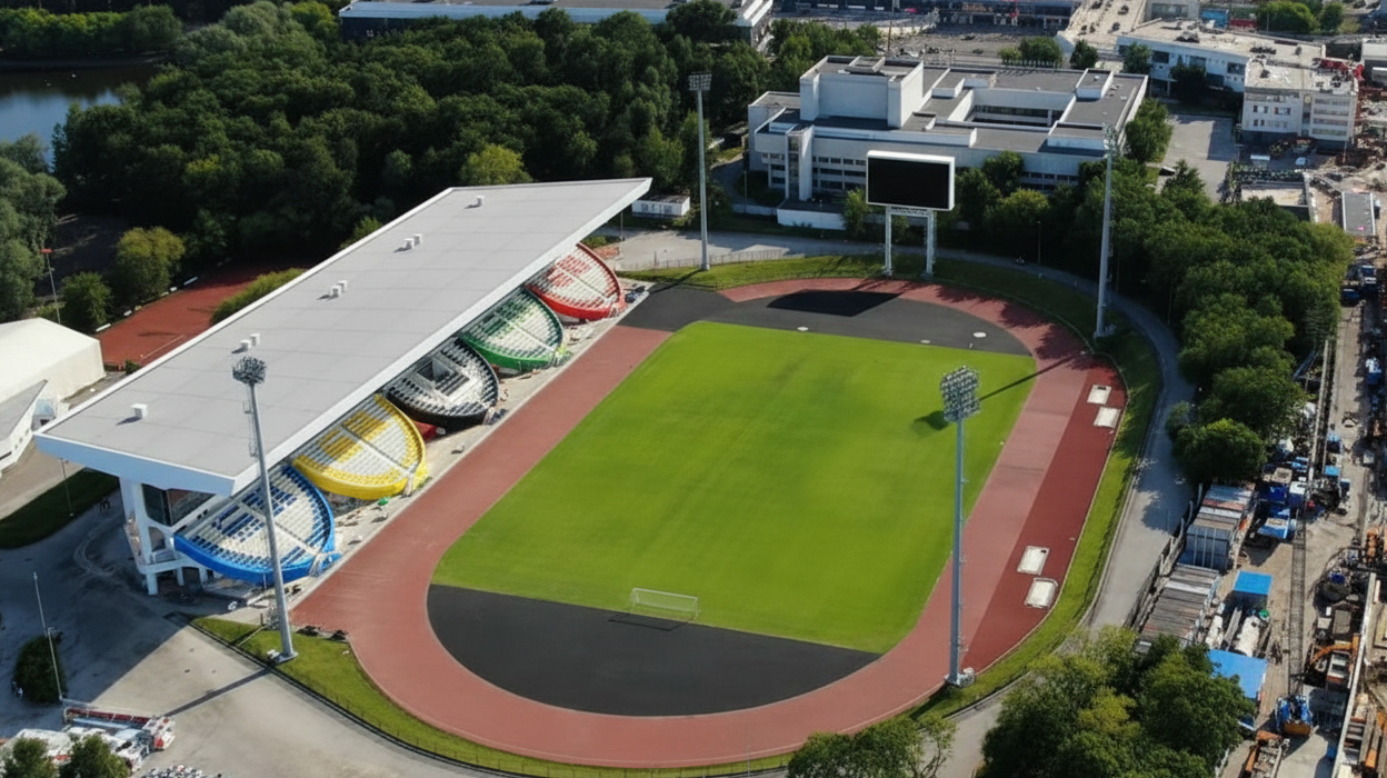 Видеонаблюдение IDIS для стадиона "Москвич"